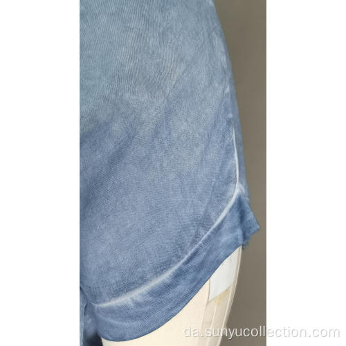 Ladie&#39;s faldt skuldert-shirt med koldt farvestof vask